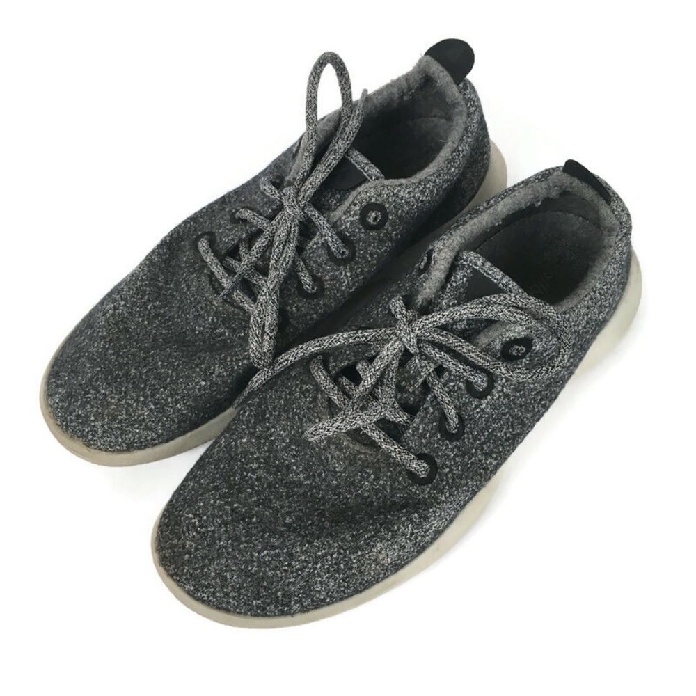 Allbirds Men’s Wool Runners Lace Up Sneakers in Gray